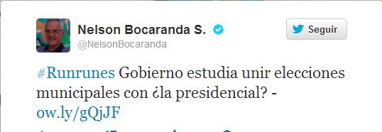 Runrun.es: Gobierno estudia unir elecciones municipales con ¿la presidencial?