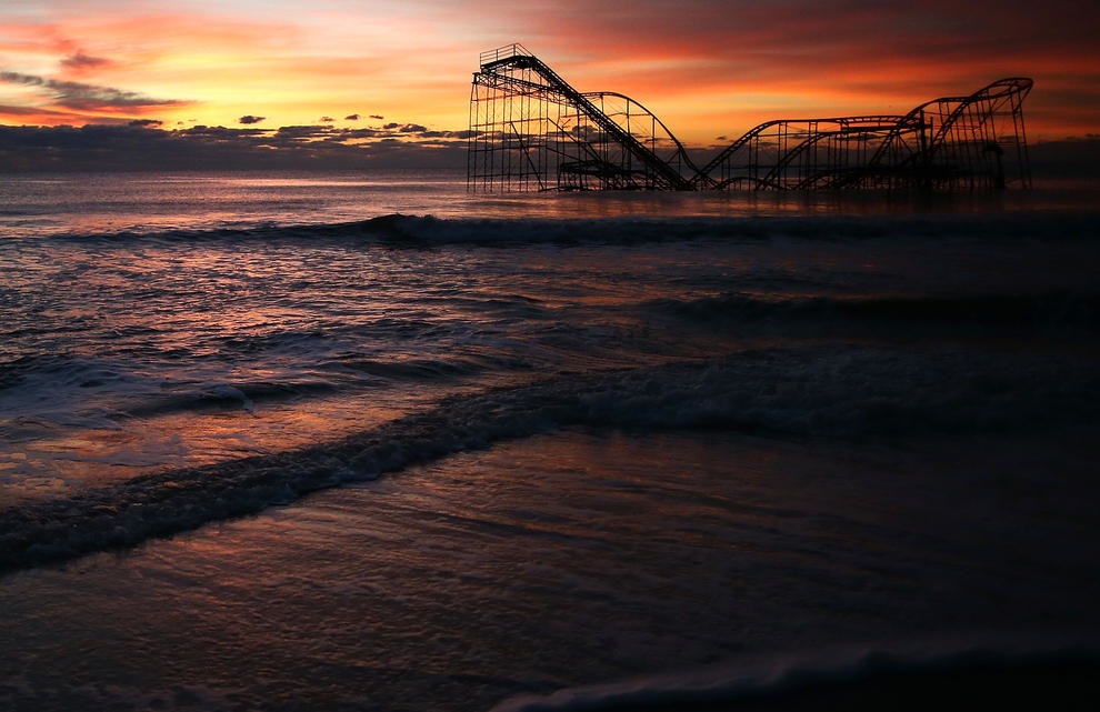 Así quedó montaña rusa en Nueva Jersey tras huracán Sandy (Fotos + tributo)