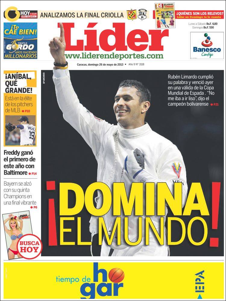 Portadas del domingo 26 de mayo de 2013