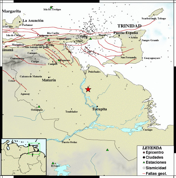 Tembló en Tucupita y Güiria