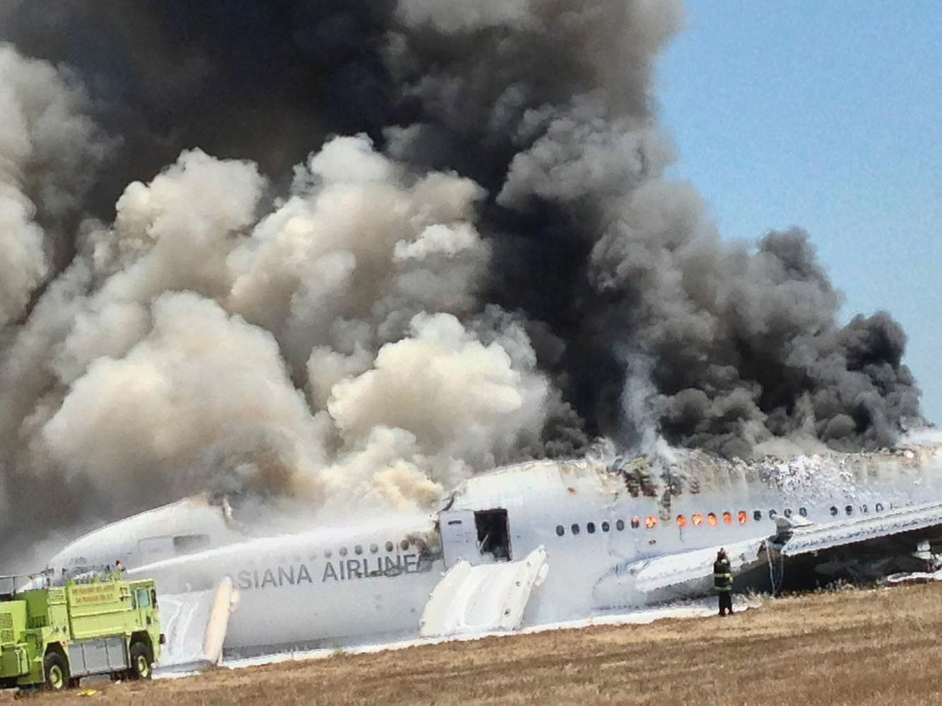 Impactantes fotos del accidente del avión en San Francisco tomadas por un pasajero