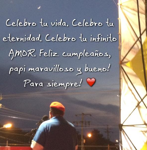 Así conmemora María Gabriela Chávez el cumpleaños de su papá (Foto)