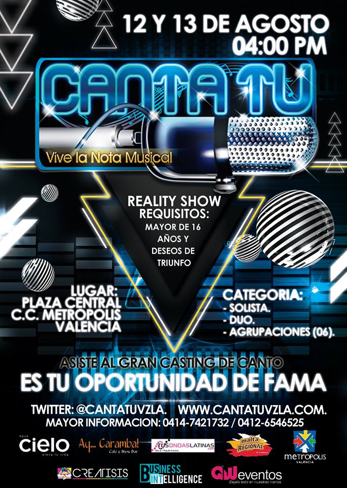 Casting reality show “canta tú” vive la nota musical