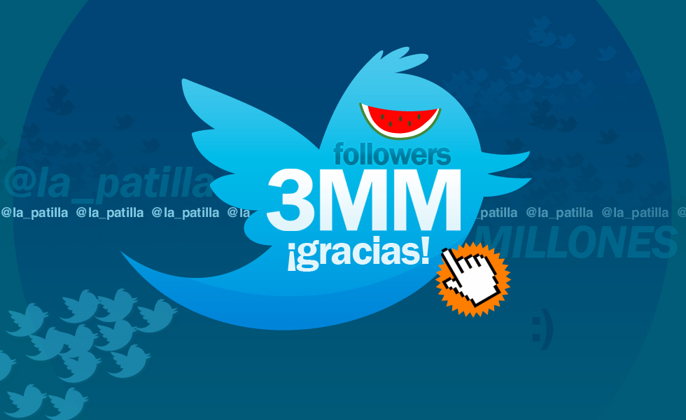 Superamos los 3 millones de seguidores en Twitter