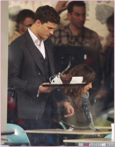 Jamie Dornan & Dakota Johnson Have A Tea Date on 'Fifty Shades Of Grey'