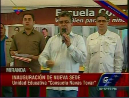 Pese a la prohibición del CNE, el discurso partidista de Jaua (Video)