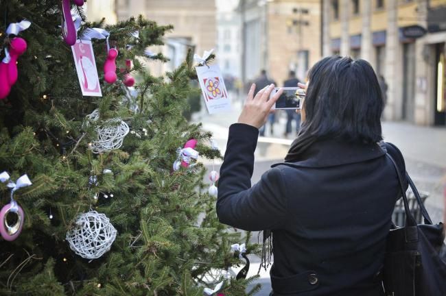 Decoran un árbol de Navidad con consoladores (Foto)