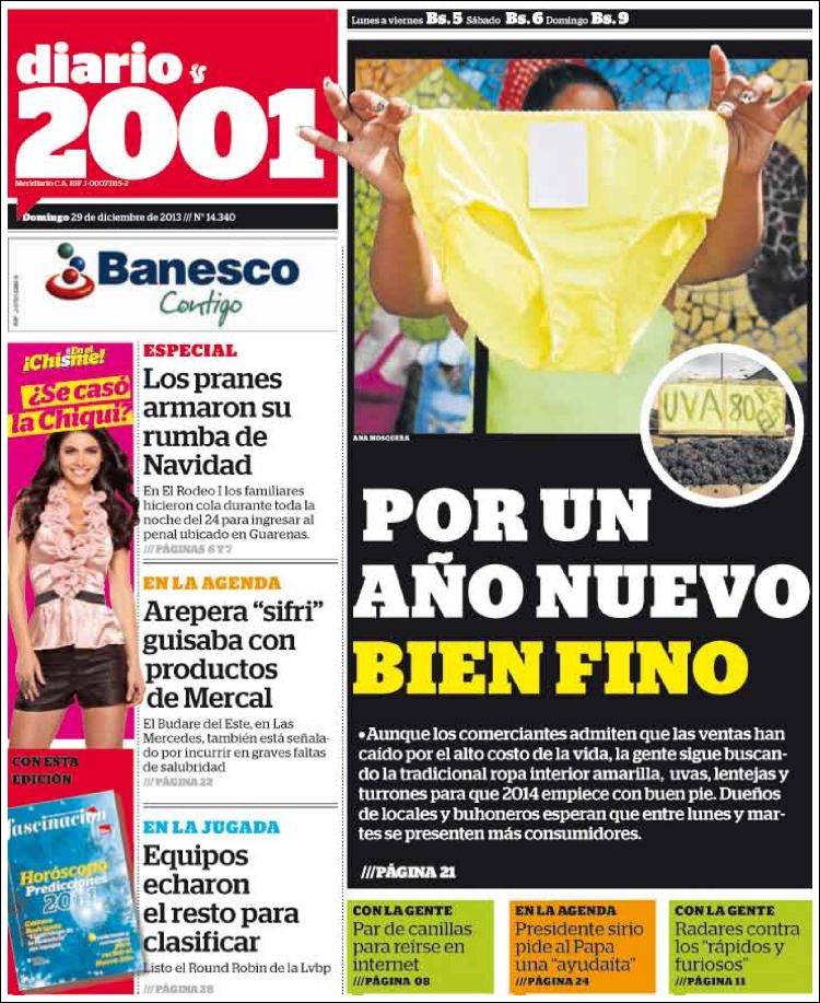 Portadas del domingo 29 de diciembre de 2013