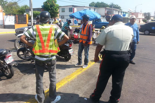 Polimiranda remitió a Tránsito Terrestre a motorizados infractores