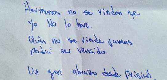 Leopoldo: Hermanos no se rindan, que yo no lo haré