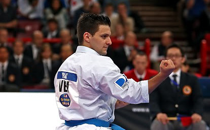 Antonio Díaz en su segunda presentación en la Premier League Karate 1 de este año