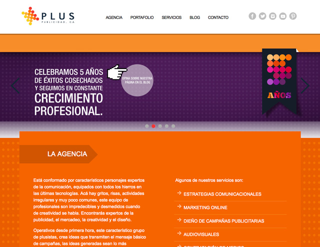 Plus Publicidad estrena página web en su 5to aniversario