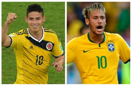 Neymar Vs. James, un show de pesos pesados en los cuartos de final