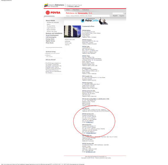 Sitio Web PDVSA