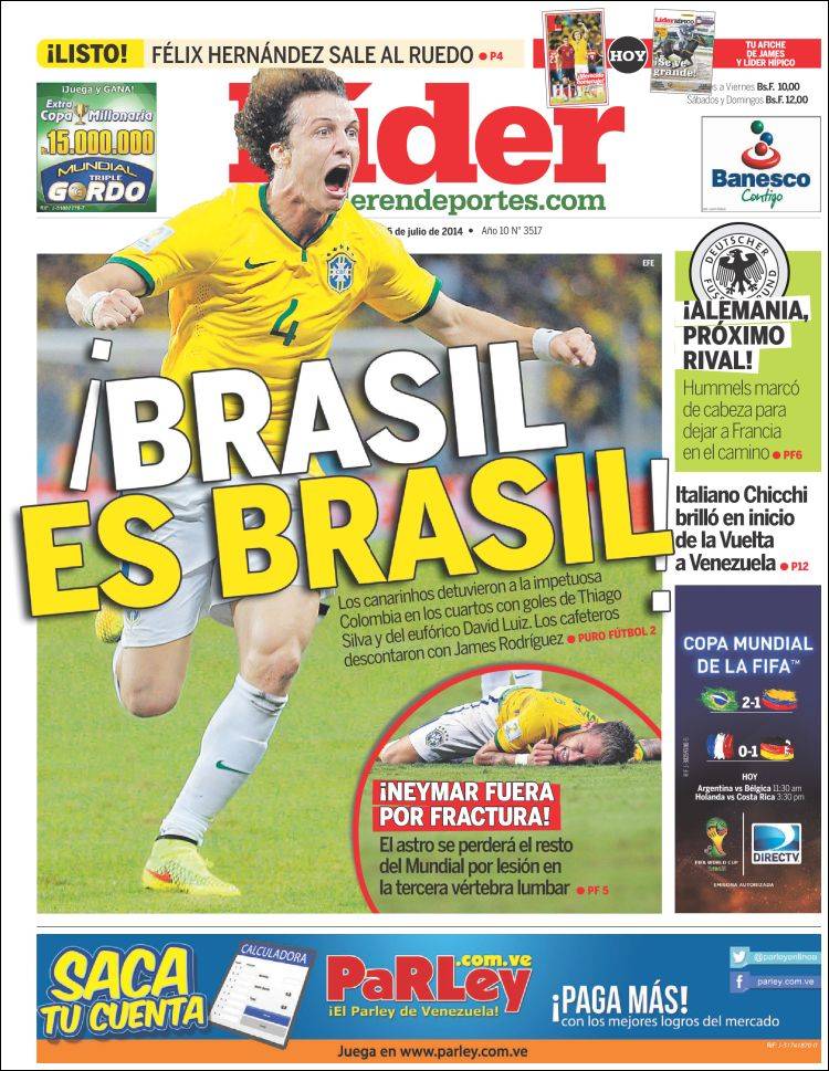 Portadas del sábado 05 de julio de 2014