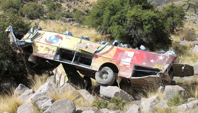 Sube a 26 la cifra de muertos en accidente de autobús en Perú (Fotos)