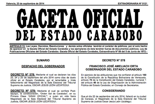 Gaceta Carabobo