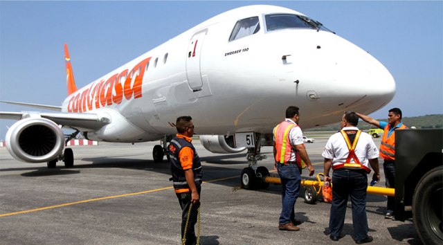 Once aviones de Conviasa guardados en los hangares por falta de pilotos