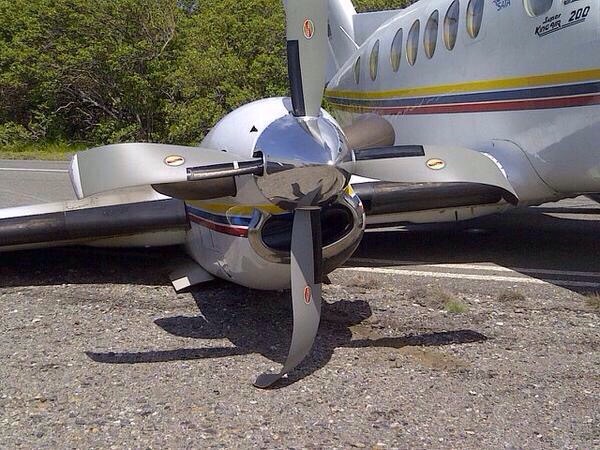 Avioneta pierde tren principal en pista de Los Roques