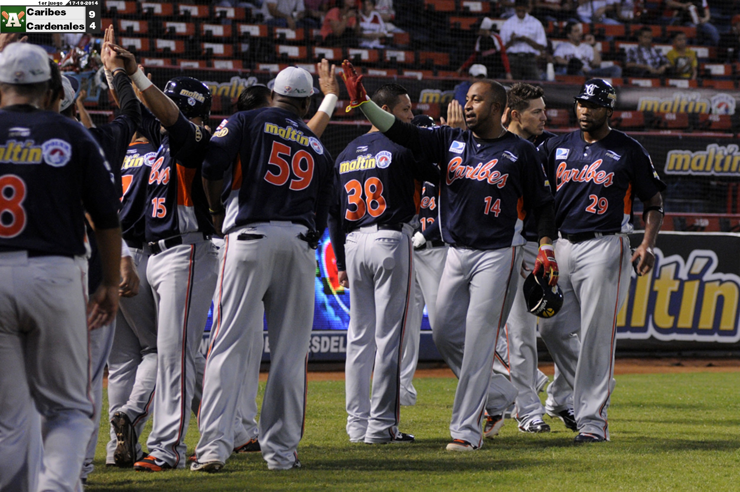 Caribes le propinó una paliza a Bravos en Puerto La Cruz