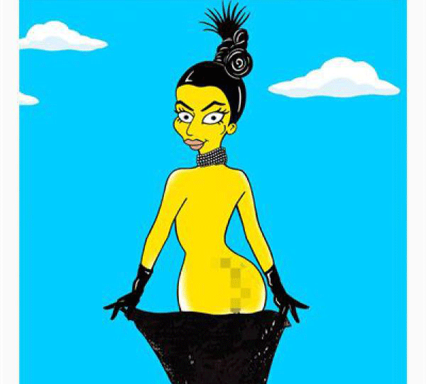 Kim Kardashian y su gran trasero fueron “Simpsonizados” (Fotos)