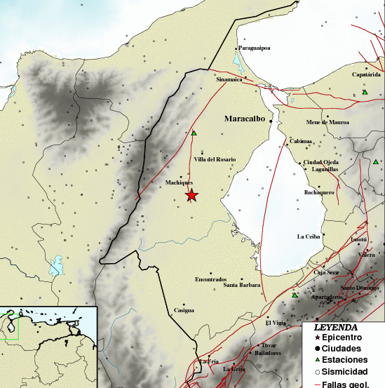 Temblor de 3,4 en Machiques