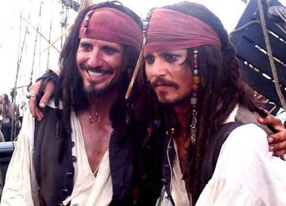 Johnny Depp en Los piratas del Caribe