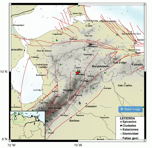 Se registró sismo de 3.4 en Carora