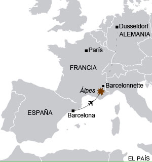 Localizan restos de avión accidentado en los Alpes a 2.000 metros