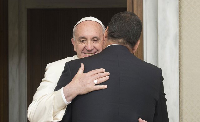 El Papa y Rafael Correa (Foto Reuters)