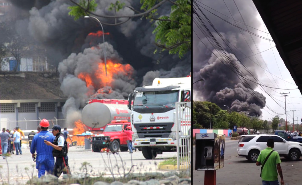 Controlan explosión de tanque de Pdvsa en Catia La Mar; no hubo lesionados (Fotos)