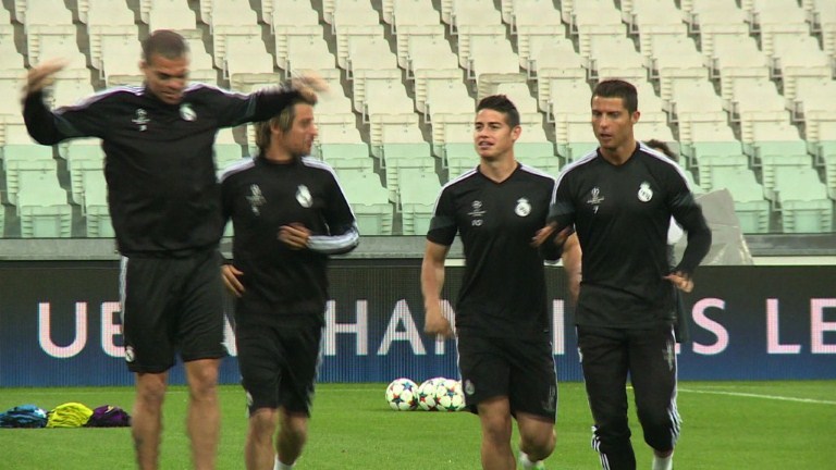 Juventus y Real Madrid preparan su encuentro de Champions (Video)