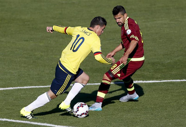 Rincon contra James. Venezuela vs Colombia