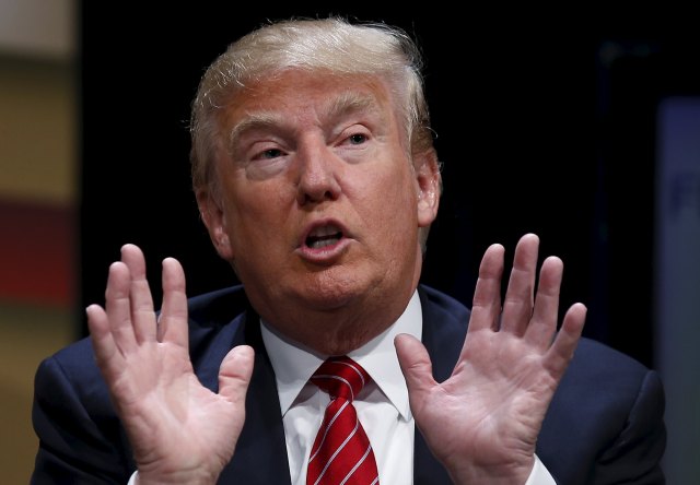 U.S. Republican presidential candidate Donald Trump speaks at the Family Leadership Summit in Ames, Iowa, United States, July 18, 2015. REUTERS/Jim Young