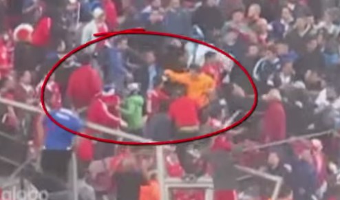 EN VIDEO: Momento en que hinchas chilenos agreden a familiares de Messi