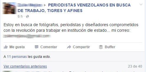 Buscan periodistas “comprometidos con la revolución”… así respondieron los comunicadores