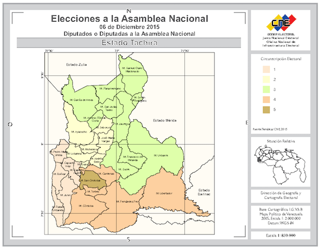 Tachira Circunscripciones