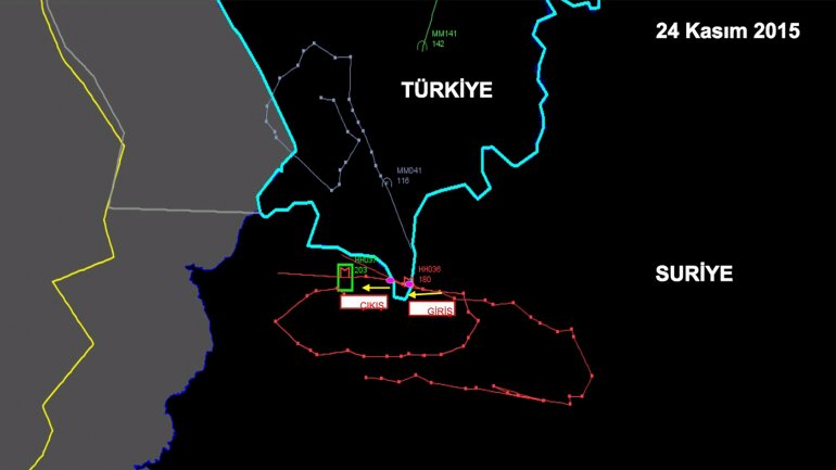 Turquía difunde grabación de advertencias por radio al avión ruso derribado