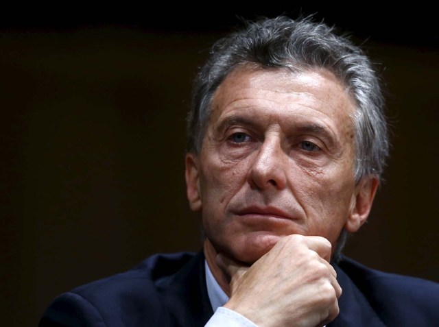 Argentina's president-elect Mauricio Macri smiles during a news conference in Buenos Aires, Argentina, November 23, 2015. Argentines assets rose broadly on Monday after conservative opposition challenger Macri scraped to victory in the presidential election, ending more than a decade of rule under the Peronist movementREUTERS/Enrique Marcarian