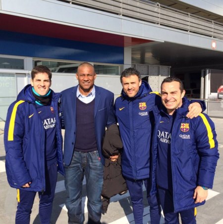 Noel “Chita” Sanvicente pasó el día en las instalaciones del FC Barcelona en el inicio de su gira europea (FOTO)