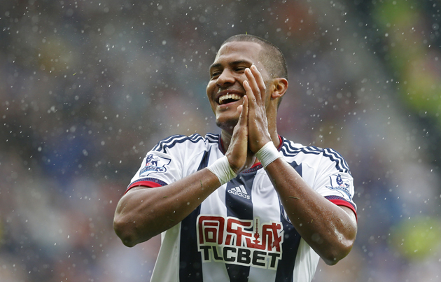 Football - West Bromwich Albion v Chelsea - Barclays Premier League - The Hawthorns - 23/8/15 West Brom's Salomon Rondon  Reuters / Suzanne Plunkett Livepic EDITORIAL USE ONLY. No use with unauthorized audio, video, data, fixture lists, club/league logos or "live" services. Online in-match use limited to 45 images, no video emulation. No use in betting, games or single club/league/player publications.  Please contact your account representative for further details.