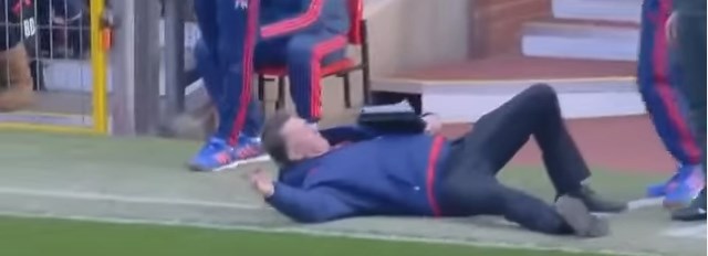 El piscinazo de Van Gaal que se volvió viral en las redes (VIDEO+shoooow)