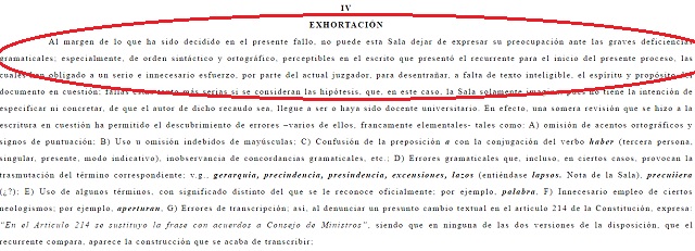 La sentencia del TSJ donde exhortan a Hermann Escarrá a aprender a escribir