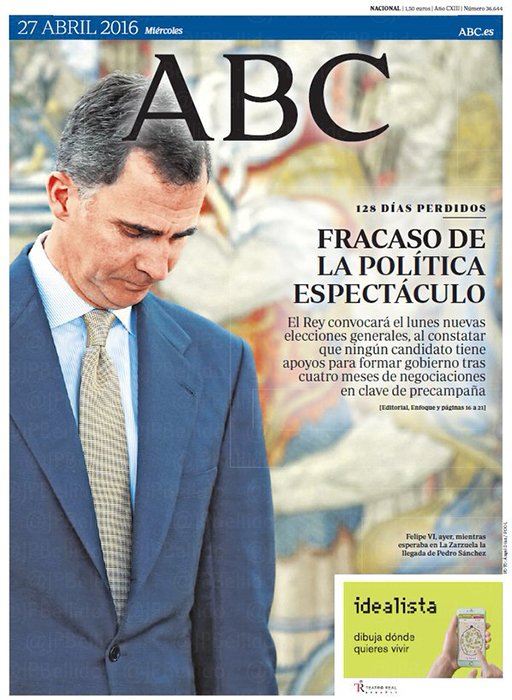 Portadas de la prensa internacional de este miércoles 27 de abril de 2016