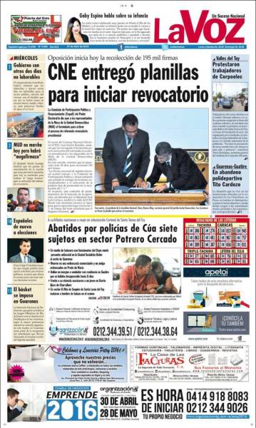 PORTADA LA VOZ