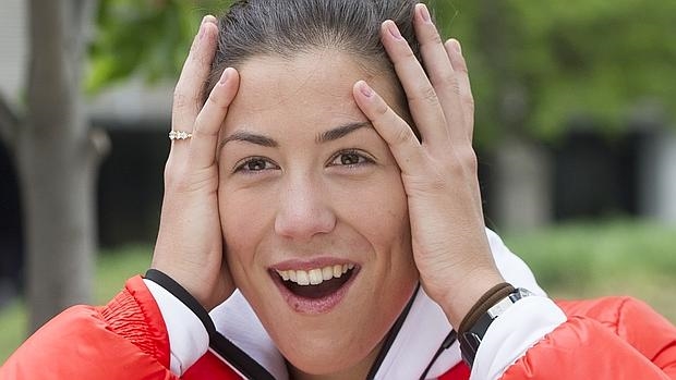 Garbiñe Muguruza, durante su entrevista con ABC - Belén Dïaz / De San Bernardo