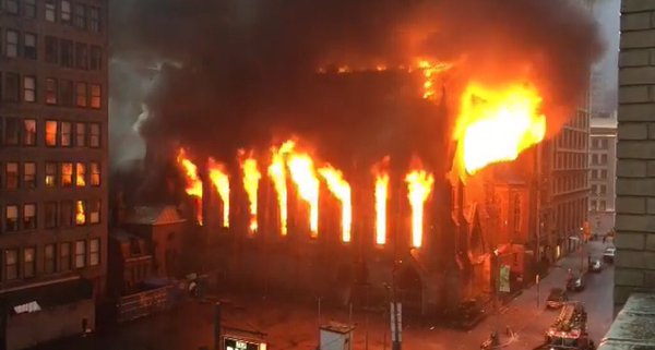 Divulgan que causó el incendio en iglesia de Nueva York