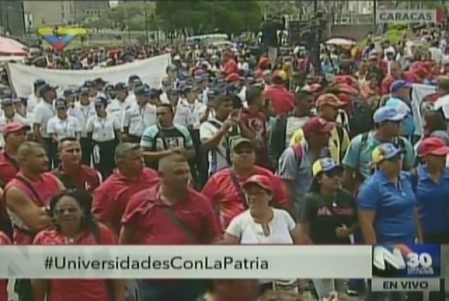 Marcha estudiantes chavistas