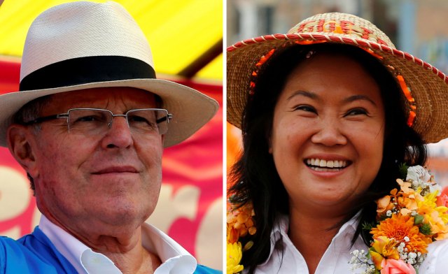 Una composición de fotos de Keiko Fujimori (D), Pedro Pablo Kuczynski (I), durante sus actos de campaña (Reuters)