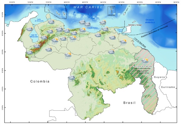 Abundantes precipitaciones en gran parte del territorio nacional